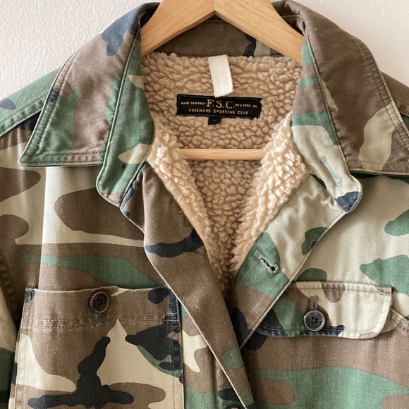 RFSC FREEMANS SPORTING CLUB Camo Camouflage Army Military Style Jacket - Picture 1 of 3